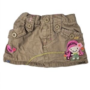 Y2K 2000s Vintage The Children’s Place Y2K Girl & Bird Cargo Skort | 6-9M